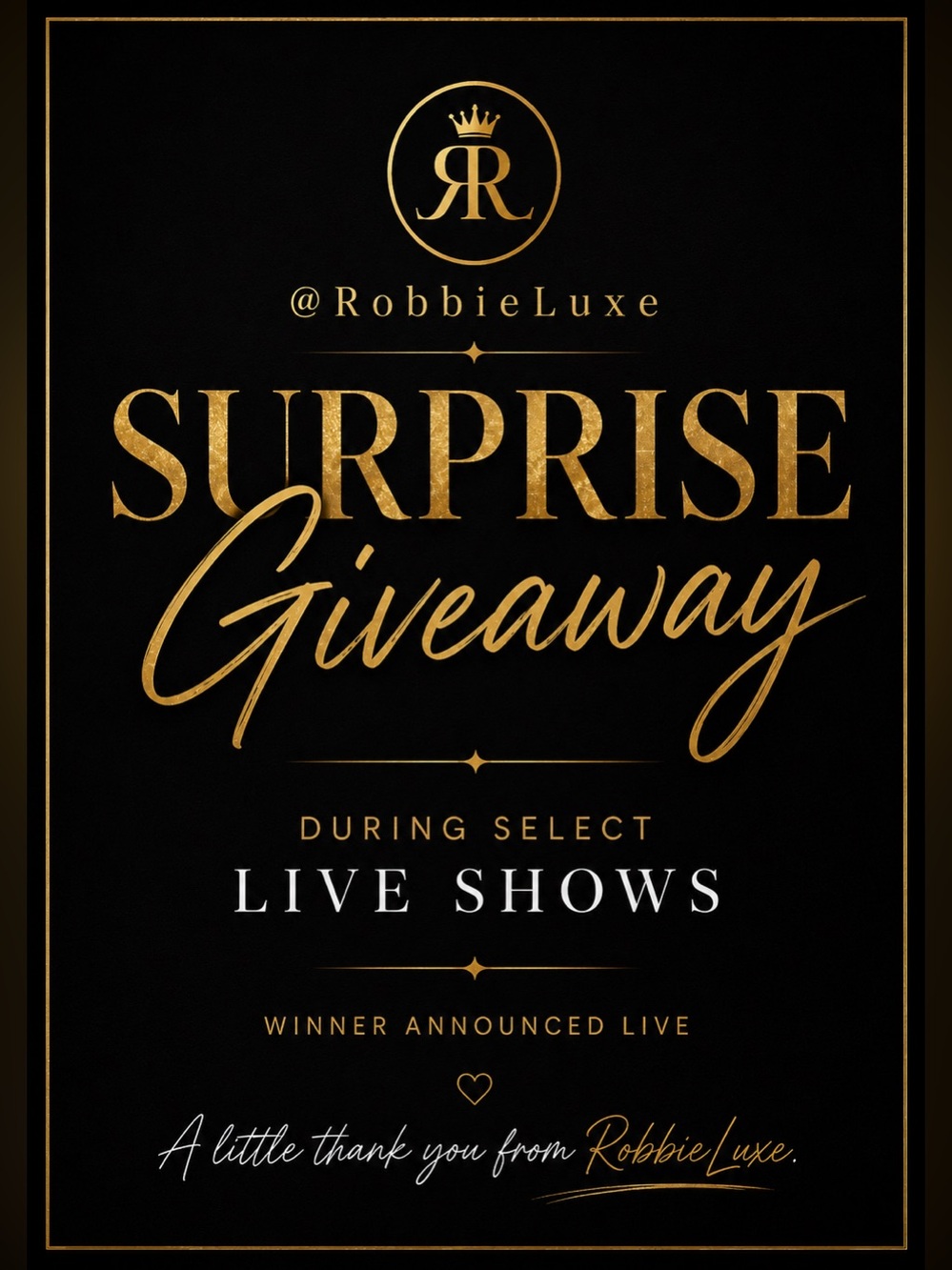 GIVEAWAY PRESENTED BY YOURS TRULY, ROBBIELUXE!!! 🫶🏼